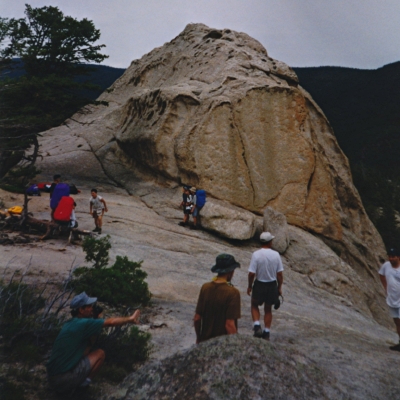 Tom setting up a photo op on Window Rock